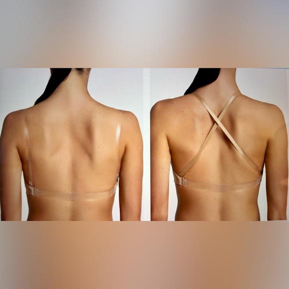 Capezio Women’s Seamless Clear Back Bra, Adjustable Straps, Overs & Unders, NWT - Picture 3 of 11